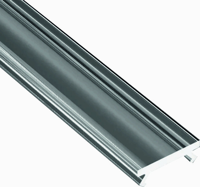 Dangtelis LED profiliui DOUBLE PMMA skaidrus 1 m. ilgis