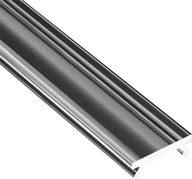 Dangtelis LED profiliui SLIM PMMA black 2 m. ilgis