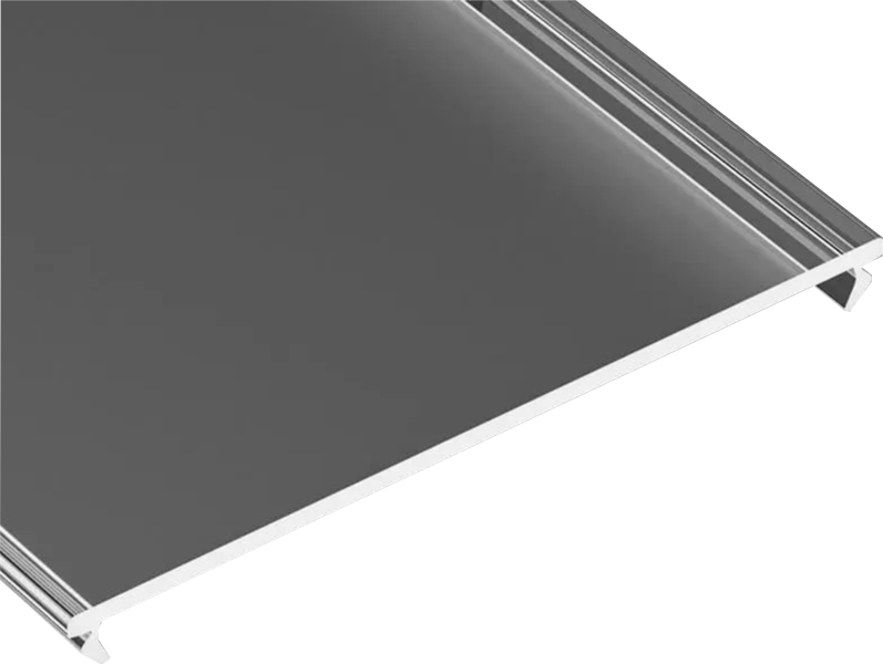 Dangtelis LED profiliui SUPERWIDE PMMA skaidrus 2 m. ilgis