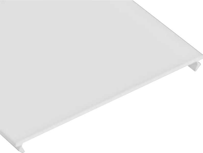 Dangtelis LED profiliui SUPERWIDE PMMA Milky, 1 m. ilgis