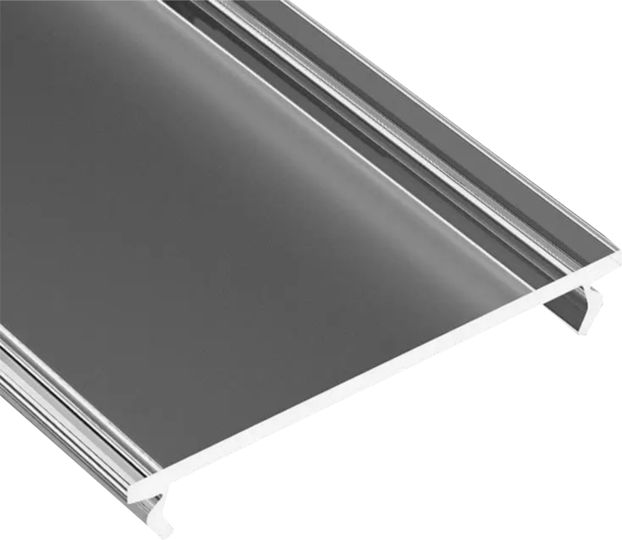 Dangtelis LED profiliui WIDE PMMA skaidrus 1 m. ilgio