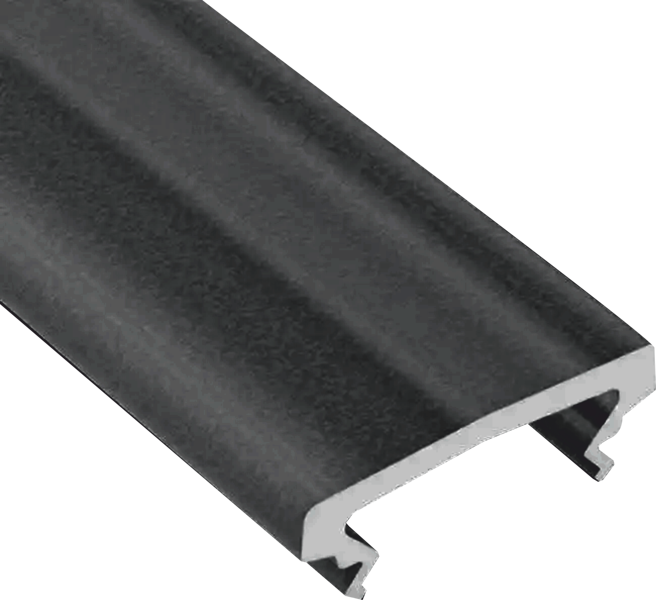 Dangtelis LED profiliui HIGH PMMA black 1 m. ilgio