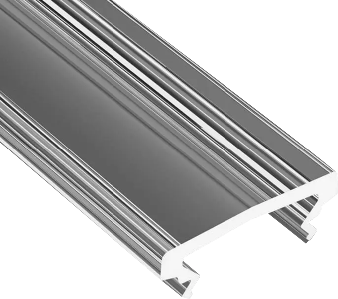 Dangtelis LED profiliui HIGH PMMA skaidrus 1 m. ilgio