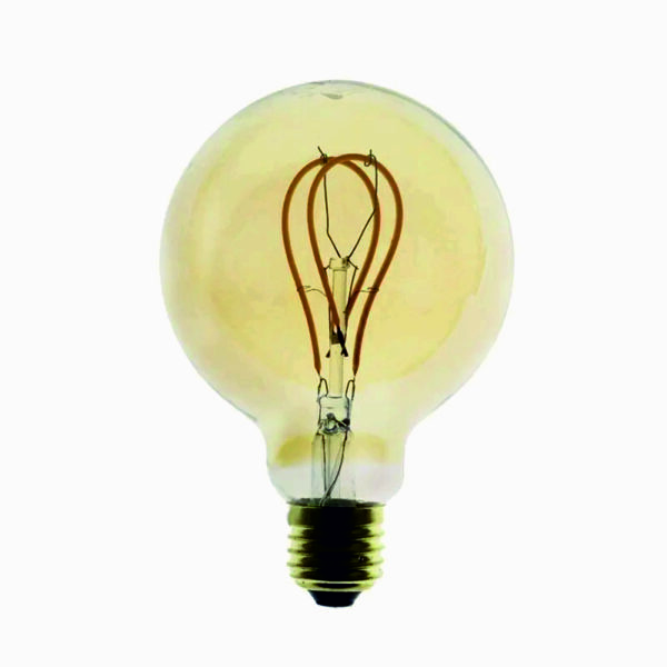 5W E27 LED  Vintage Curved GOLD G95