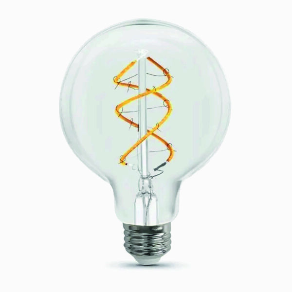 5W E27 LED  Vintage Curved Clear G125